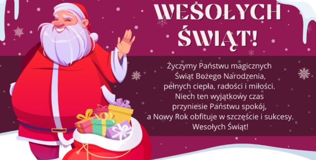 kartka świąteczna, napis wesołych świąt